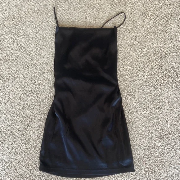 Mini Satin Slip Dress - Picture 2 of 7